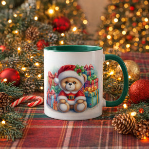 Taza navideña con un adorable osito Taza Mug