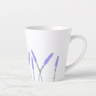 Taza personalizable con lavandas latte mug