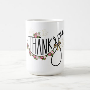 Taza Remerciez avec bouquet de fleur Coffee Mug