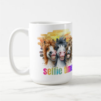 Tazas horse meme – funny horses on a selfie coffee mug