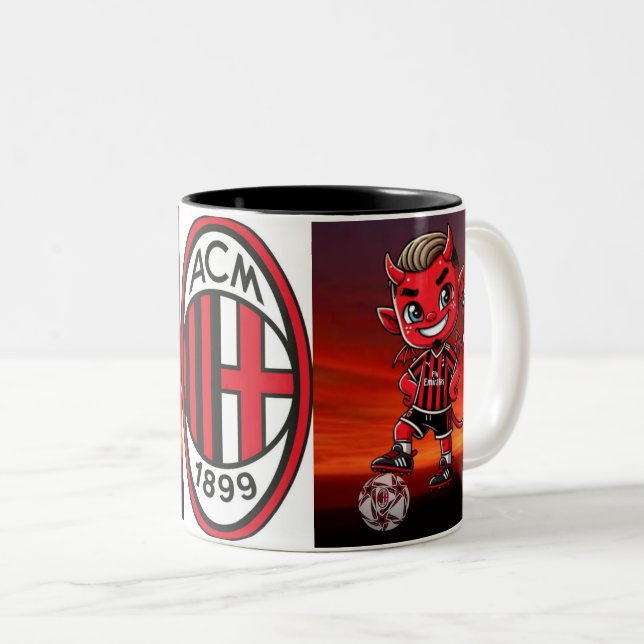 Tazza Milan calcio  Two-Tone Coffee Mug (Front Right)