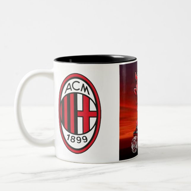 Tazza Milan calcio  Two-Tone Coffee Mug (Left)