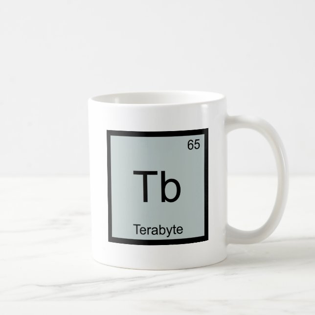 Tb - Terabyte Funny Chemistry Element Symbol Tee Coffee Mug (Right)