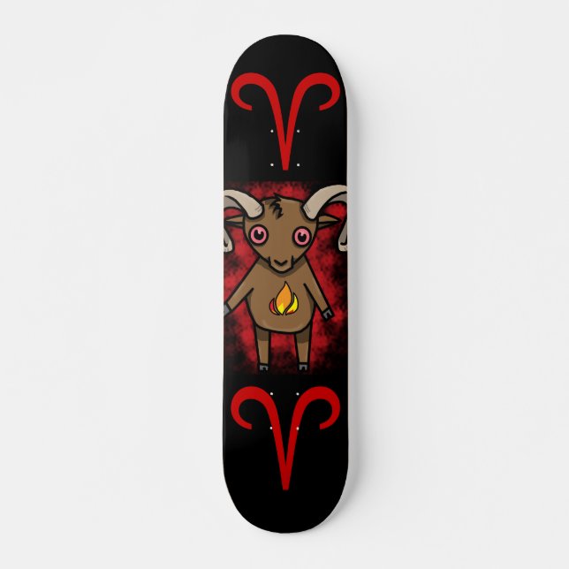 (TBA 12/2) Aries Zodiac Skateboard! Skateboard (Front)