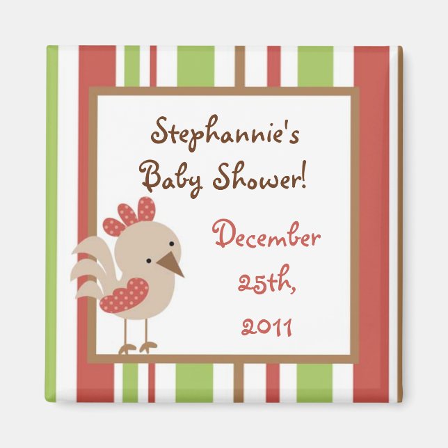 {TBA} 2"x2" Farm Barn Animal Party Favour Magnet (Front)