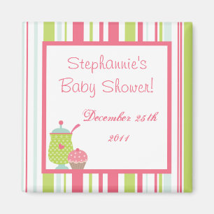 {TBA} 2"x2" Tea Party Pink Pastel Favour Magnet