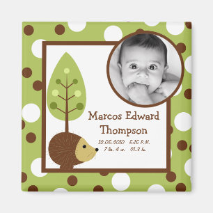 {TBA} 2"x2" Wooland Friends Announcement Magnet