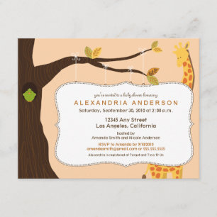 {TBA} Adorable Baby Tree Baby Shower Invite: peach Invitation