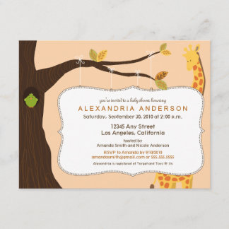 {TBA} Adorable Baby Tree Baby Shower Invite: peach Invitation