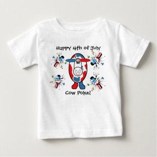 TBA Award Winner!  Happy 4th of July Cow Poke! Baby T-Shirt