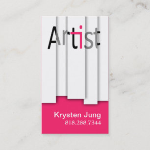 ::TBA:: Bold Graphic Artist - Staggered Panels Business Card