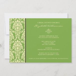 {TBA} Classic Baroque Bridal Shower Invite (lime)