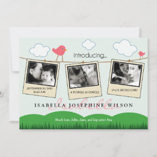 {TBA} Clothesline Birth Announcement