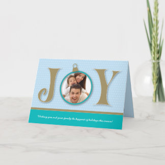 {TBA} Holiday Joy Family Holiday Card (aqua)