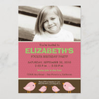 {TBA} Little Birdie Girl's Pink Birthday