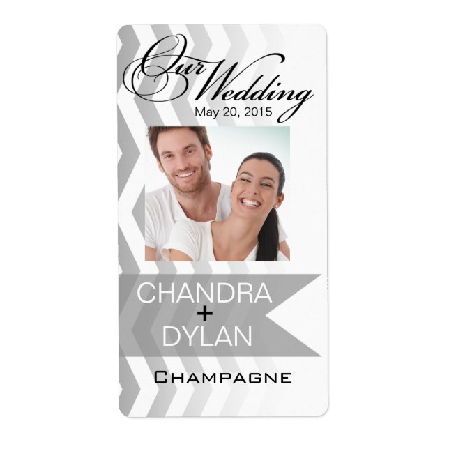 ::TBA:: Ombre Chevron Style! silver Wine Photo (Front)