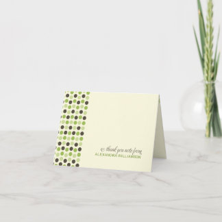 {TBA} Trendy Polka Dots Thank-You Card (apple)