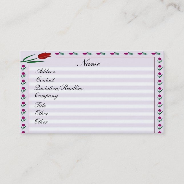 -TBA - Tulips Business Card (Front)
