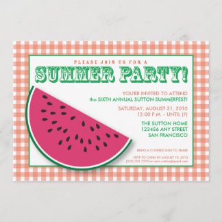 {TBA} Watermelon Summer Cookout/BBQ Invitation