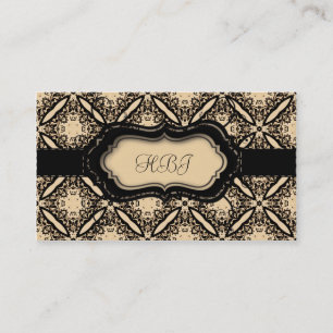 TBA WINNER Peach Damask Business Card