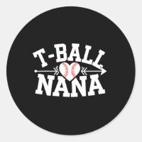 Tball Nana Heart Baseball Sports Grandma Gift