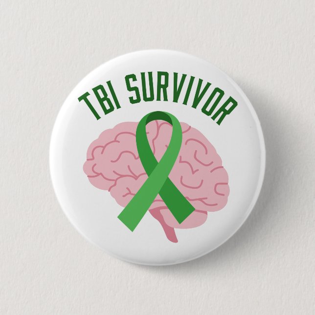 TBI Survivor 6 Cm Round Badge (Front)