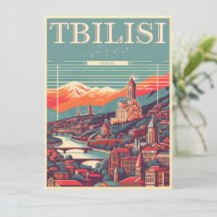 Tbilisi Capital of Georgia, Retro souvenir gifts Invitation