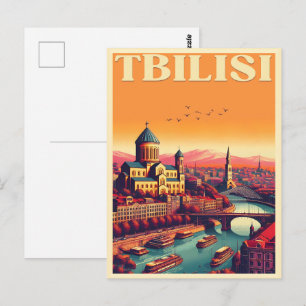 Tbilisi Capital of Georgia, Retro souvenir gifts Postcard
