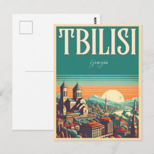 Tbilisi Capital of Georgia, Retro souvenir gifts Postcard
