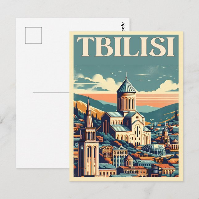 Tbilisi Capital of Georgia, Retro souvenir gifts Postcard (Front/Back)