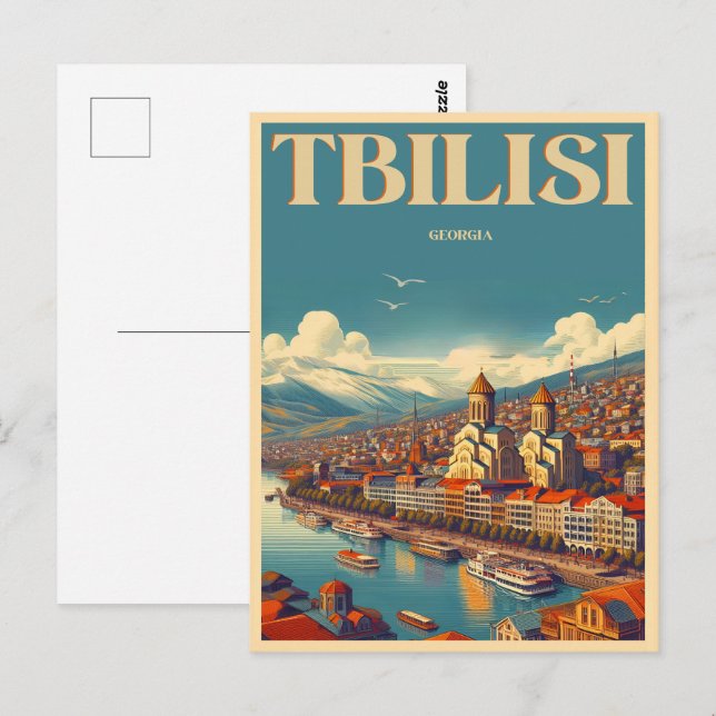 Tbilisi Capital of Georgia, Retro souvenir gifts Postcard (Front/Back)
