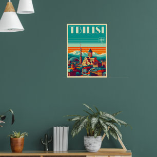 Tbilisi Capital of Georgia, Retro souvenir gifts Poster
