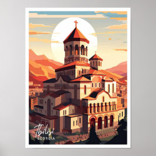 Tbilisi Georgia Art Travel Place illustration Poster