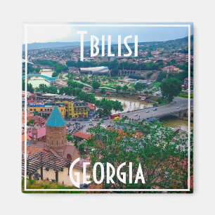 Tbilisi Georgia City View Cityscape Architecture Magnet