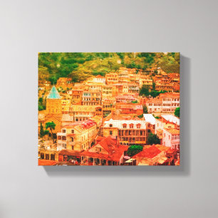 Tbilisi Georgia Cityscape Architecture City View Canvas Print