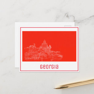 Tbilisi Georgia Cityscape Architecture Sketch Postcard