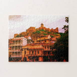 Tbilisi Georgia Cityscape Narikala Architecture Jigsaw Puzzle