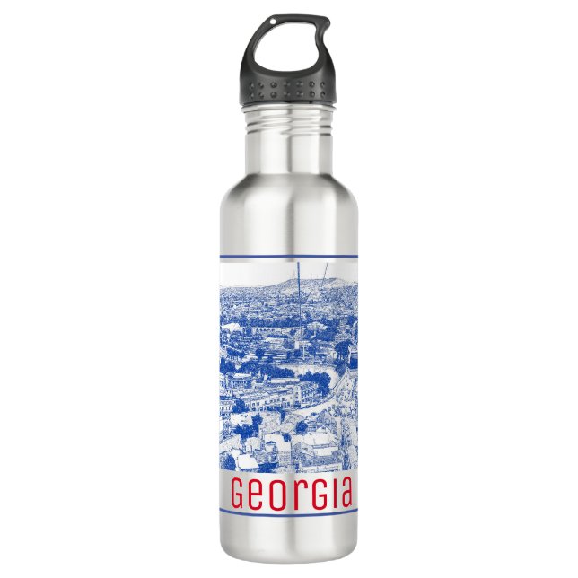 Tbilisi Georgia Cityscape Street Architecture 710 Ml Water Bottle (Front)