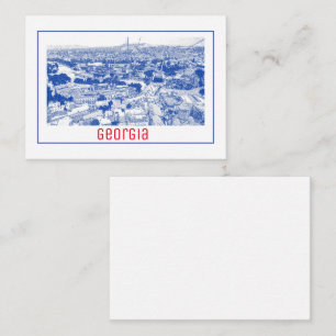 Tbilisi Georgia Cityscape Street Architecture Enclosure Card
