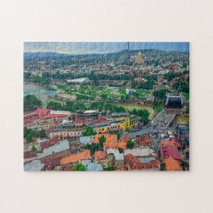 Tbilisi Georgia Cityscape Street Architecture Jigs Jigsaw Puzzle