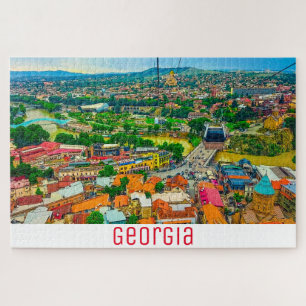 Tbilisi Georgia Cityscape Street Architecture Jigsaw Puzzle