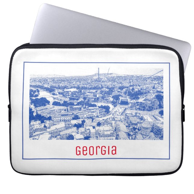Tbilisi Georgia Cityscape Street Architecture Laptop Sleeve (Front)