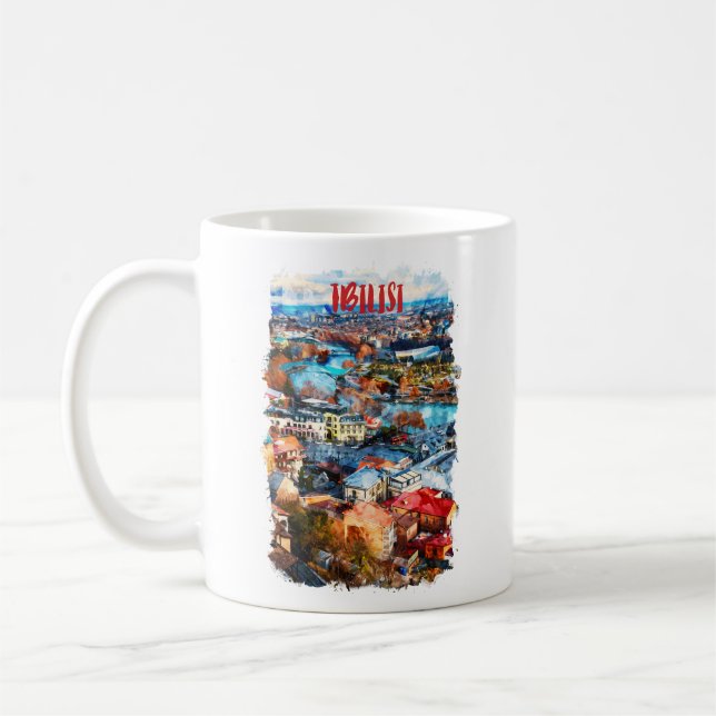 Tbilisi Georgia Cityscape View Coffee Mug (Left)