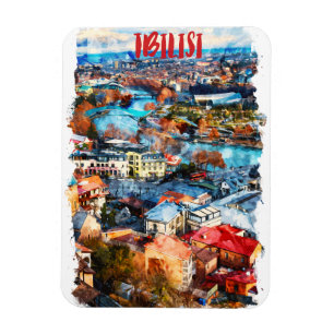 Tbilisi Georgia Cityscape View Magnet