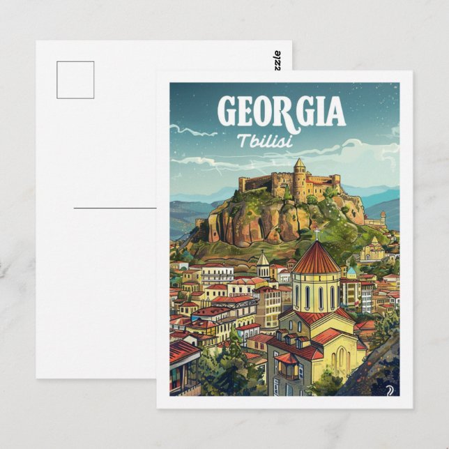 Tbilisi Georgia Vintage Famous Travel Place Postcard (Front/Back)