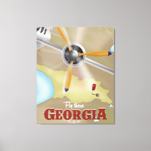 Tbilisi Georgia Vintage Travel Poster Canvas Print