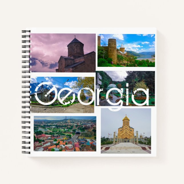 Tbilisi Kazbegi Borjomi Georgia Architecture Notebook (Front)