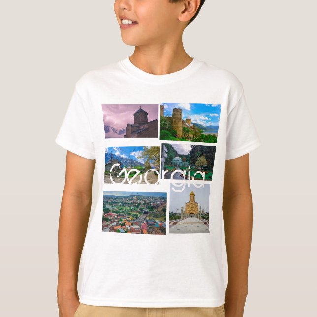 Tbilisi Kazbegi Borjomi Georgia Architecture T-Shirt (Front)