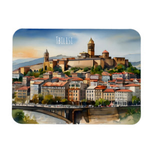 Tbilisi watercolor art magnet