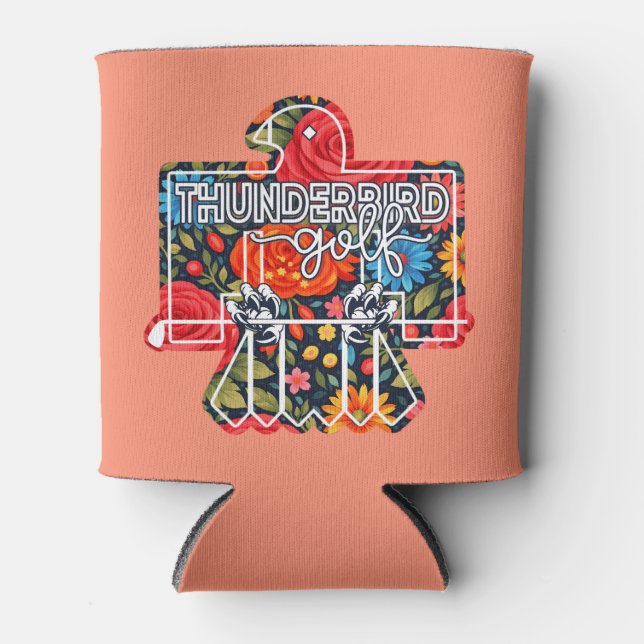TBIRD Navy Floral  Can Cooler (Front)